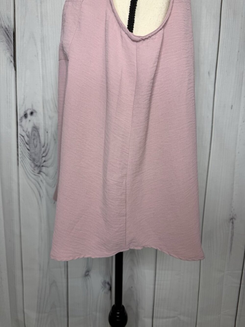 Cotton Bleu Pale Mauve Scoop Neck Tank Top Sleeveless Sz L Pocket - Picture 12 of 13